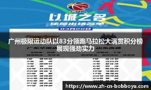 广州极限运动队以83分领跑马拉松大满贯积分榜展现强劲实力